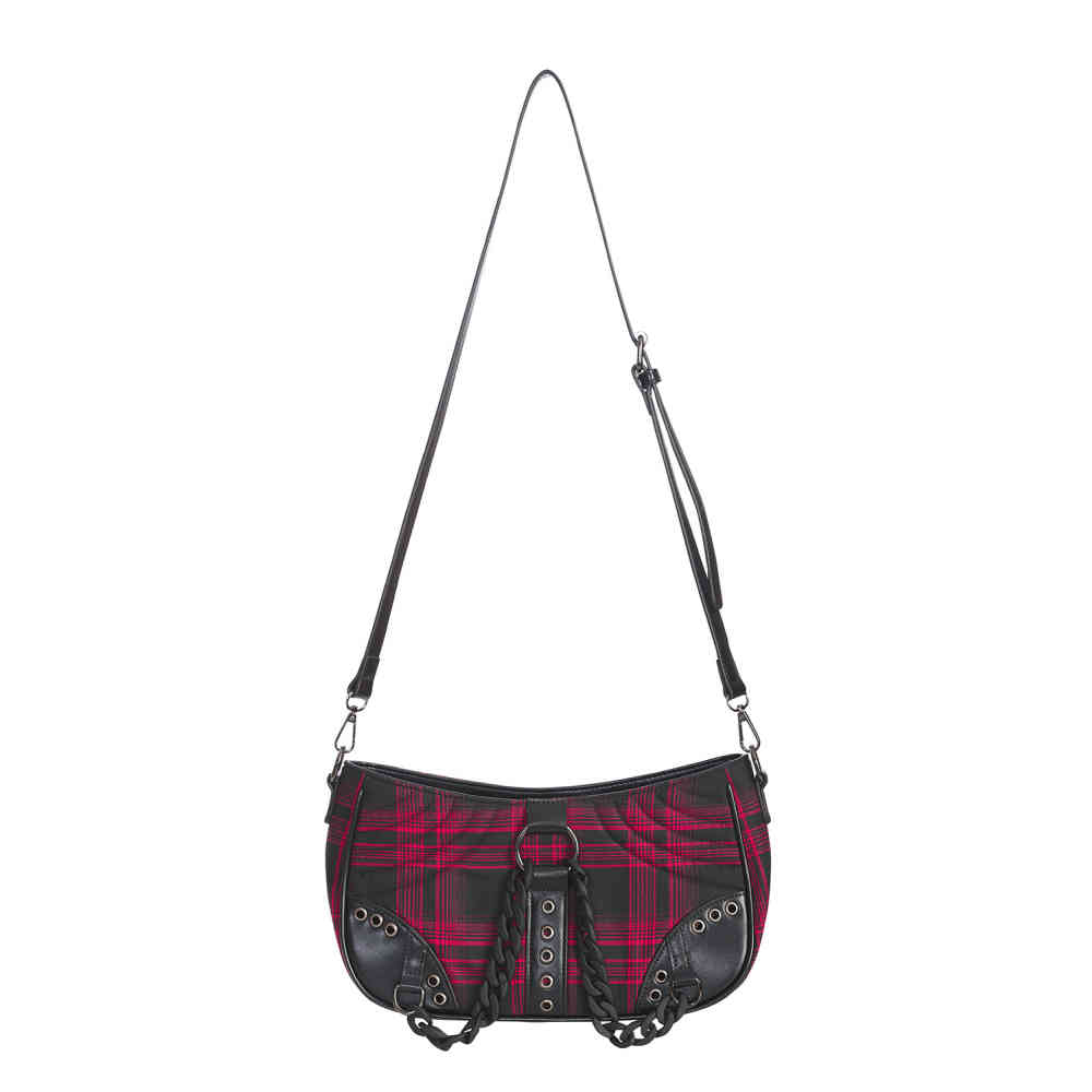 Banned - Earthworm Chain Handbag - Red/Black